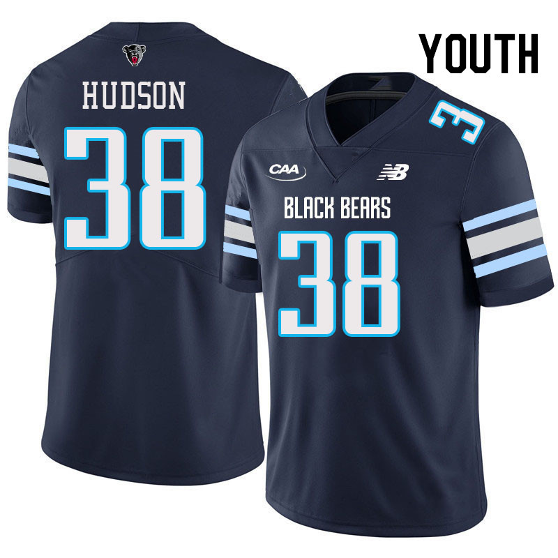 Youth #38 Sherrod Hudson Maine Black Bears College Football Jerseys Stitched Sale-Navy